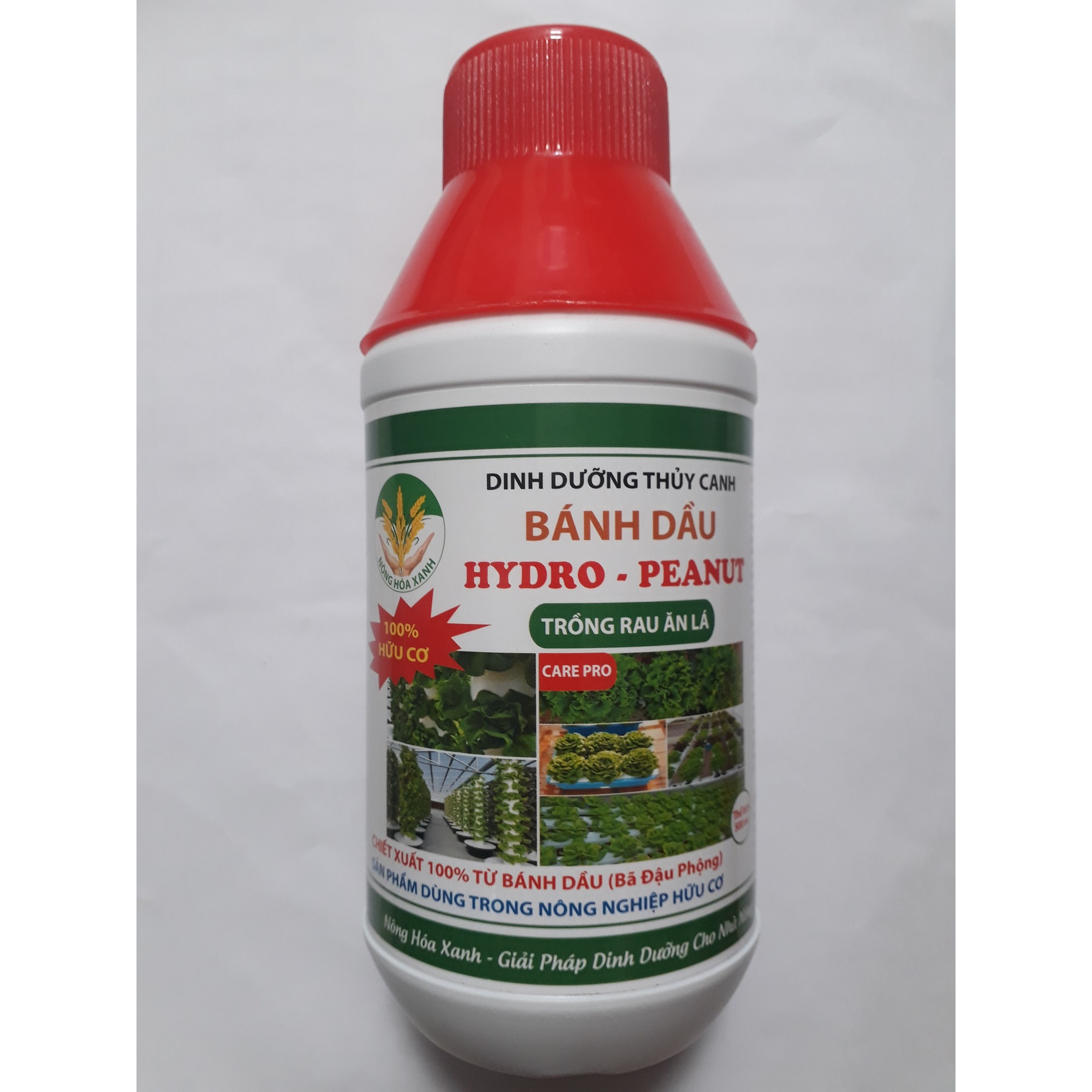 Dinh dưỡng thủy canh bánh dầu HYDRO PEANUT 100% hữu cơ cho rau ăn lá Chai 500ml