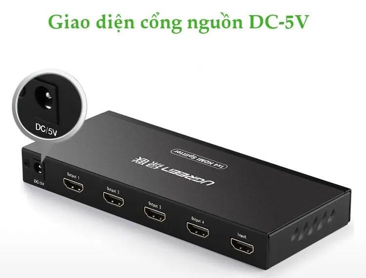 Ugreen UG4020240202TK Màu Đen Bộ chia HDMI 1 ra 4 hỗ trợ phân giải FULL HD - HÀNG CHÍNH HÃNG