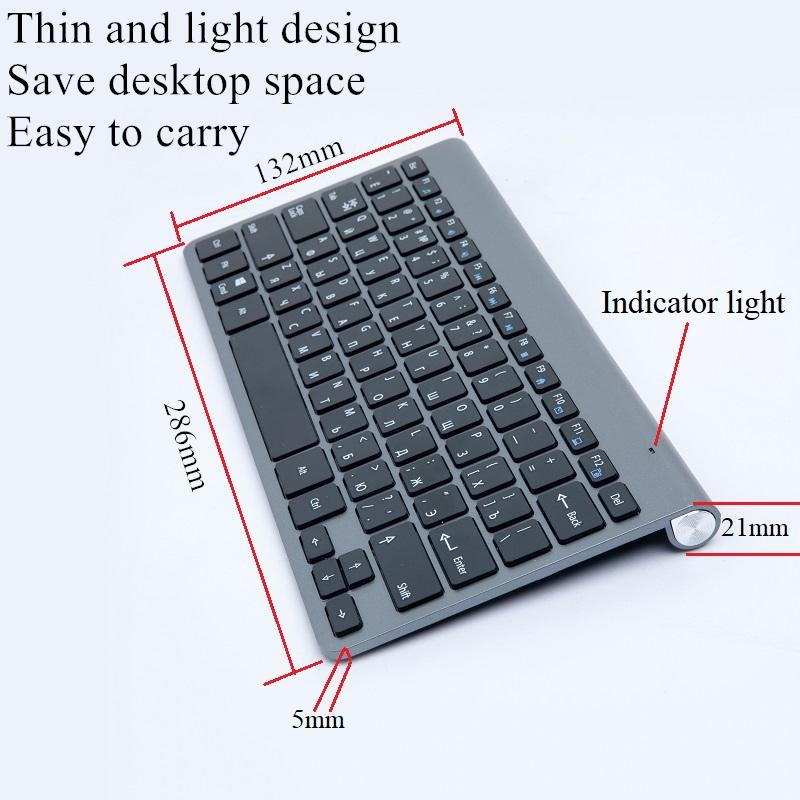 2.4G USB Không Dây Bàn Phím Và Chuột Nga Tây Ban Nha Tiếng Ả Rập Teclado Inalambrico Bluetooth Chuột Cho Máy Tính Xách Tay Máy Tính Để Bàn