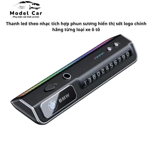 Thanh led theo nhạc tích hợp phun sương hiển thị sdt logo chính hãng từng loại xe ô tô kèm 2 lọ nước hoa cao cấp