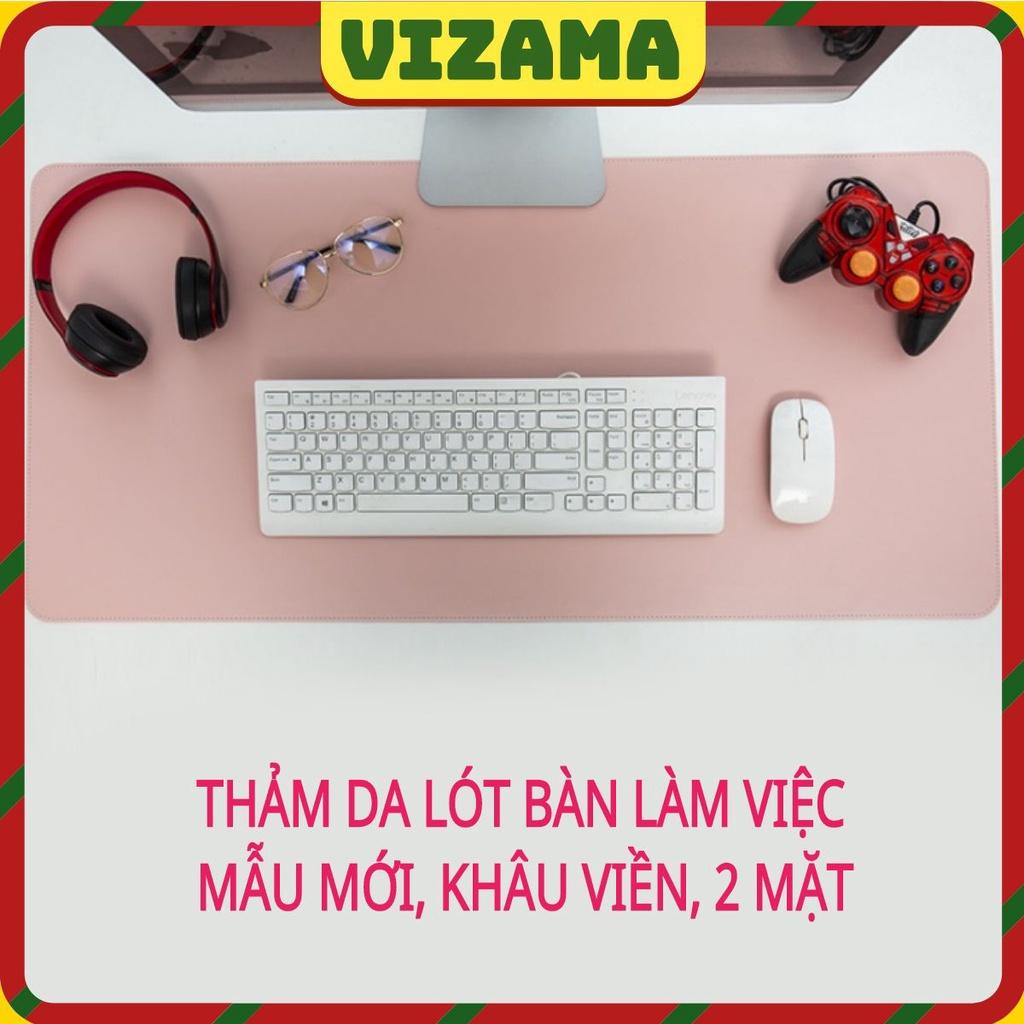 Thảm Da PU Deskpad Trải Bàn Làm Việc Chống Thấm Nước, Chống Xước Cao Cấp Nhiều Màu Size Lớn 120x50, 100x50.