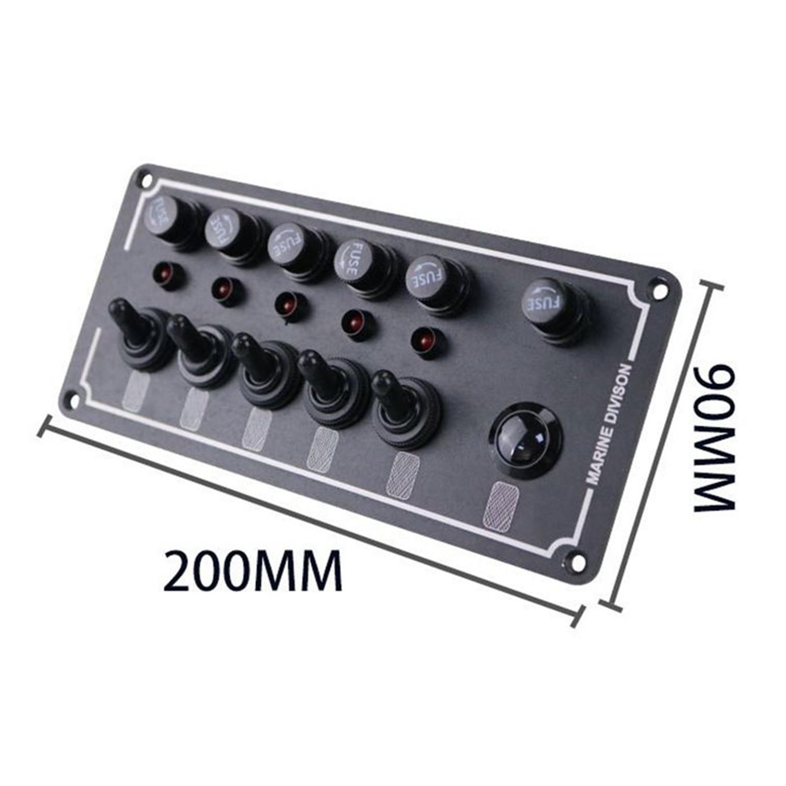 Switch Panel 12V-24V Twist Panel Panel Fits for Car Truck Vehicle