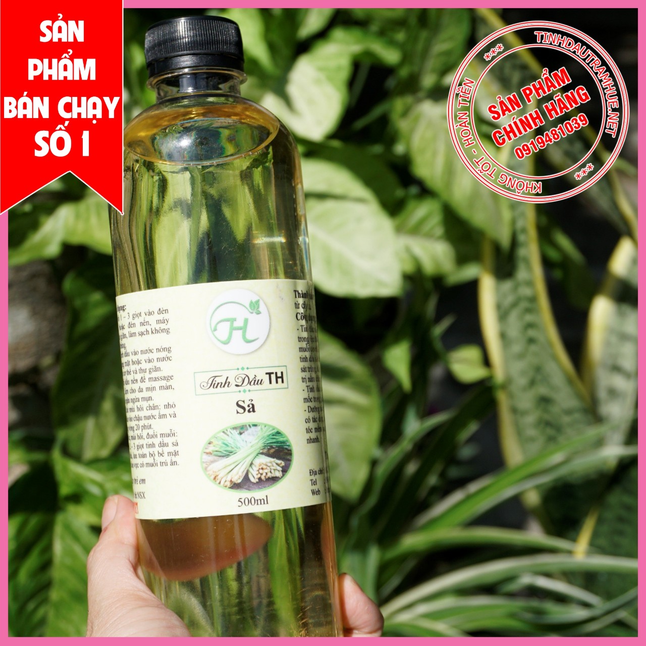 450ml Tinh Dầu Sả Lau Sàn nguyên chất, Xịt Khử Trùng,Khử Khuẩn, Đuổi Muỗi, Côn Trùng mùa dịch