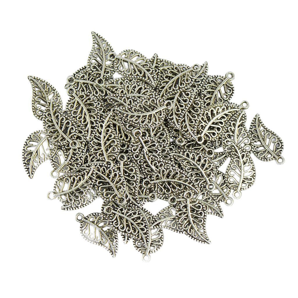 20pcs Dream Catcher Connectors Findings + 100pcs Tibetan Silver Leaf Charms Pendant