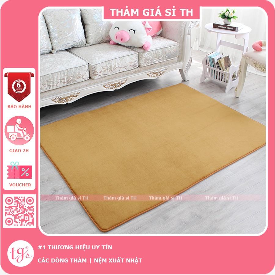 Thảm Nhung Màu Khaki | Thảm Trang Trí Phòng Khách - Phòng Ngủ - Thảm Trải Sofa - Thảm Dành Cho Bé