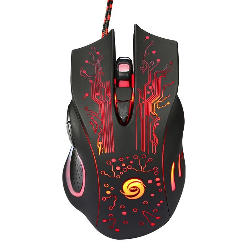 Chuột Chơi Game Có Dây Cổng USB Chuột Chơi Game 3200DPI 6 Nút Quang Chuyên Nghiệp Pro Chuột Game Thủ Máy Tính Chuột Cho Máy Tính laptop Chơi Game