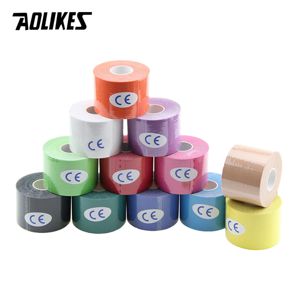 Băng dán cơ thể thao Kinesiology Tape 5cm*5m cao cấp Muscle bandage sticker AOLIKES YE-MT002