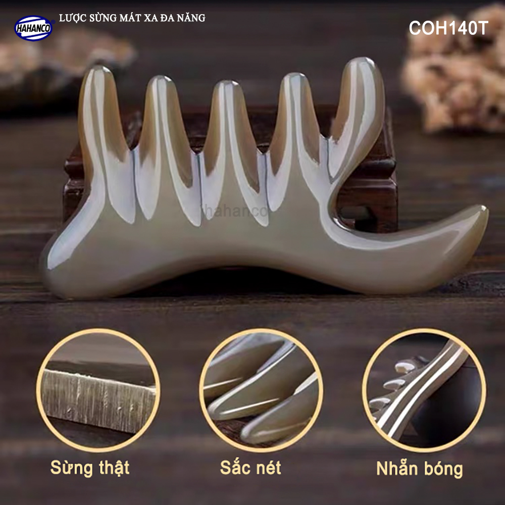 Lược sừng đa năng thần thánh (Size: M - 11cm) Mát xa làm đẹp