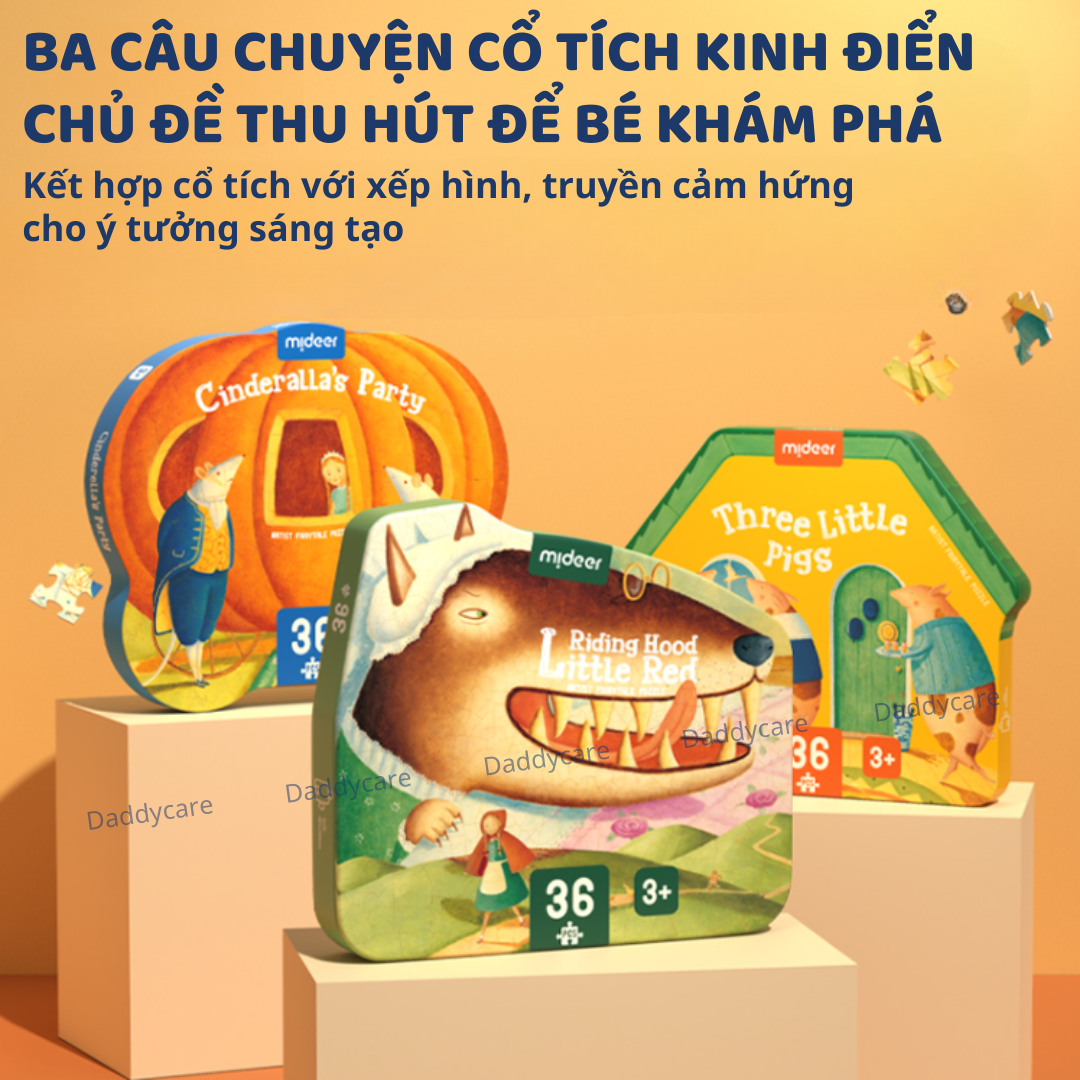 Xếp Hình cổ tích Cho Bé Mideer Artist's Fairy Tale Puzzle , Đồ Chơi Giáo Dục Trẻ Em