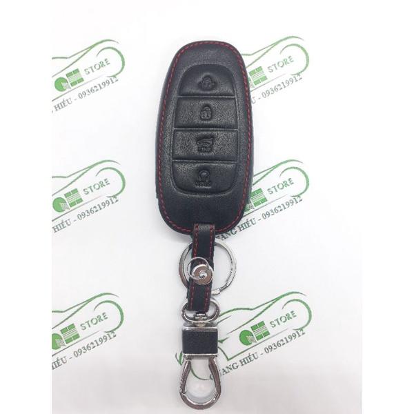 Bao Da Chìa Khóa Dành Cho Xe Hyundai Santafe 2021 - 2022 Logo 3D