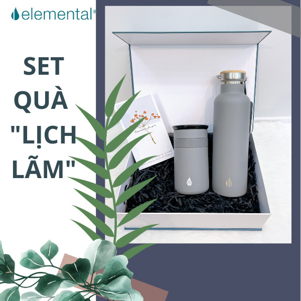 [Quà tặng cao cấp-Thương hiệu Mỹ] Bình giữ nhiệt Elemental cao cấp, set quà Lịch Lãm,quà tặng ý nghĩa tặng người thân