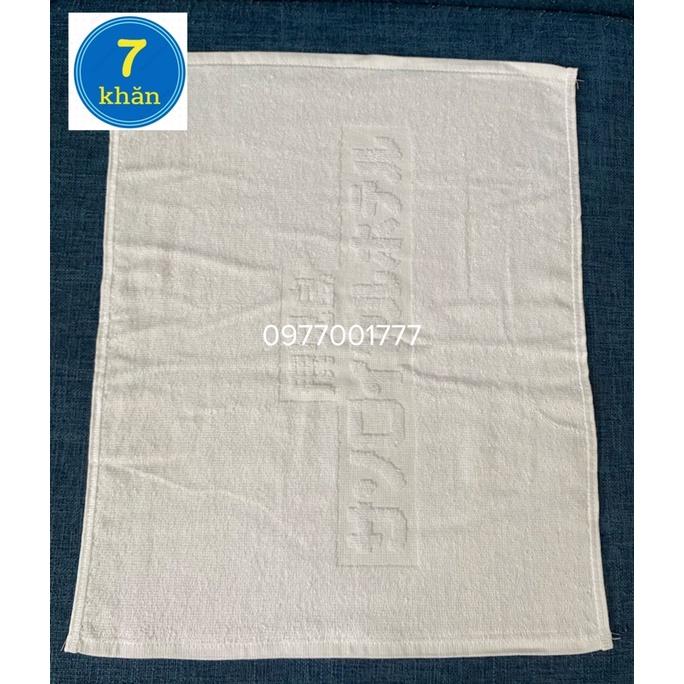 Khăn mặt trắng hoặc khăn lau tay khách sạn 100% cotton - Phong Phú