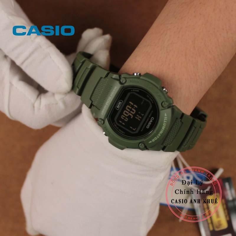 Đồng hồ điện tử nam Casio W-219HC-3BVDF dây nhựa