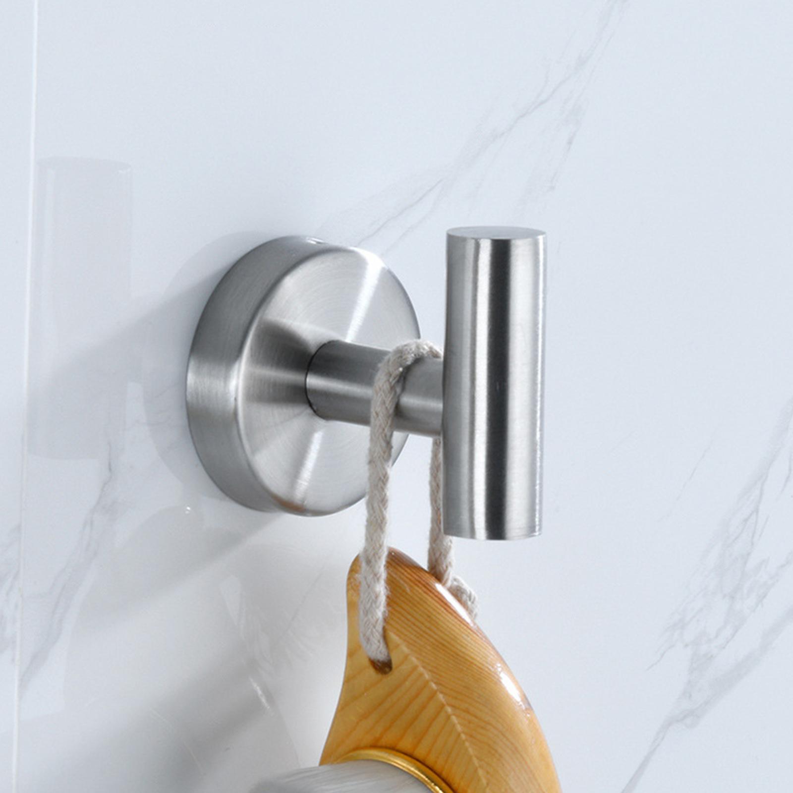 Set 5 Thanh Móc Treo Cho Phòng Tắm Khoan Gắn Tường Bằng Thép Không Gỉ