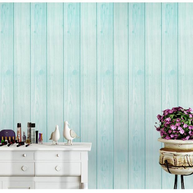 Cuộn 5m Decal Giấy Dán Tường VÁN XANH SỌC