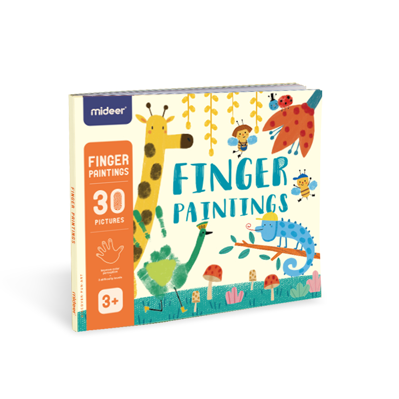 Tập tranh tô màu Mideer dùng cho màu vẽ bằng tay Finger Paint