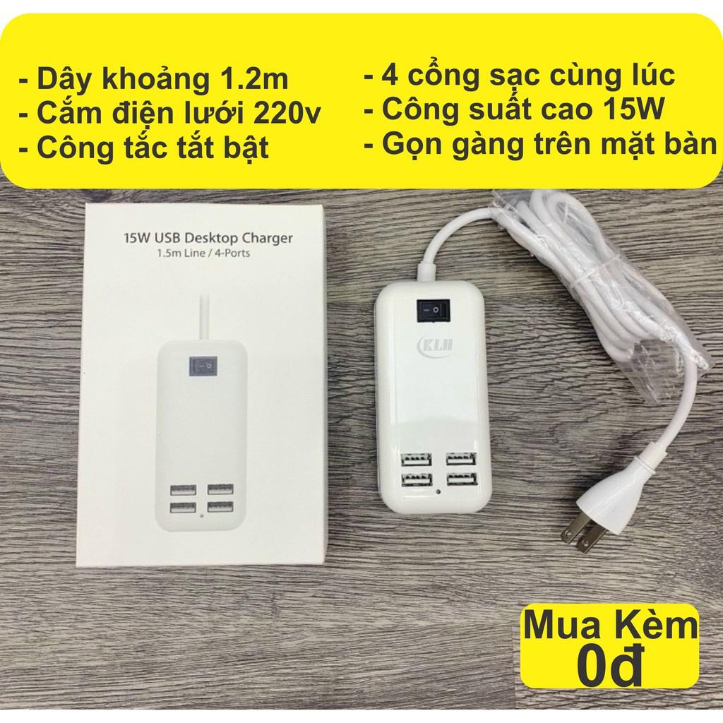 Ổ điện sạc đa năng cổng usb công suất cao, củ cóc sạt 4 lỗ sạc nhanh dành cho iphone samsung xiaomi