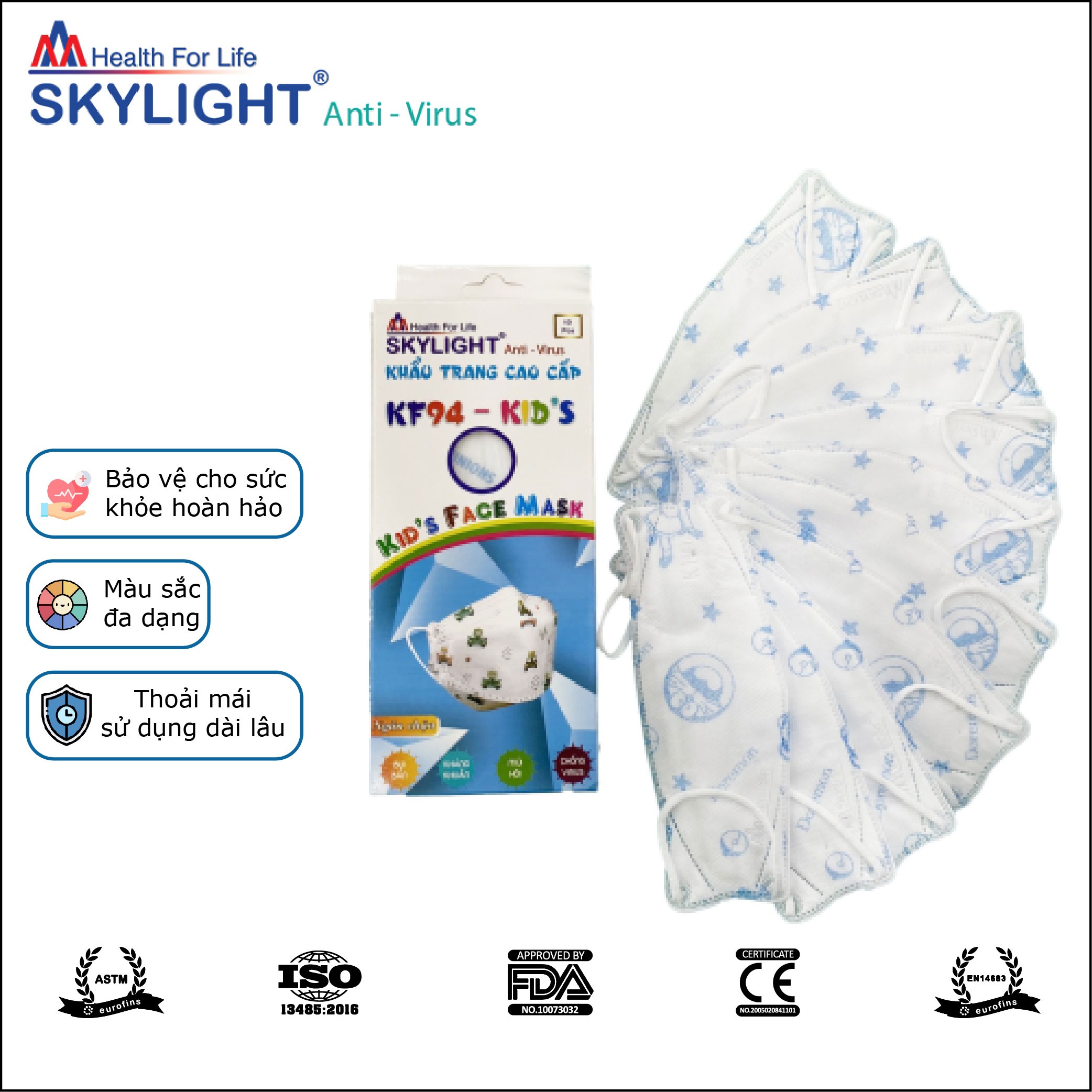 Khẩu trang cao cấp KF94 – Kids