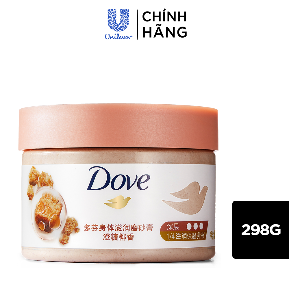 [CHÍNH HÃNG] Smoothie Tẩy Da Chết Dưỡng Ẩm Toàn Thân Dove đường nâu &amp; hương dừa 298g