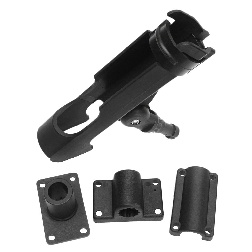4 Yacht Boat Kayak Side Rail Rod Holder Rack Pole Stand Rest 360° Adjustable