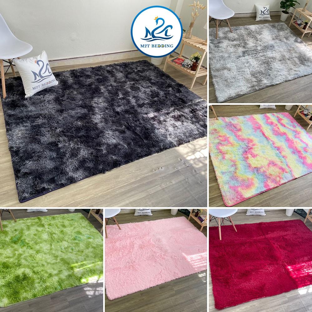Thảm lông trải sàn M2T BEDDING, thảm trang trí tết dày 3 lớp decor phòng ngủ, phòng khách kích thước 1m6x2m