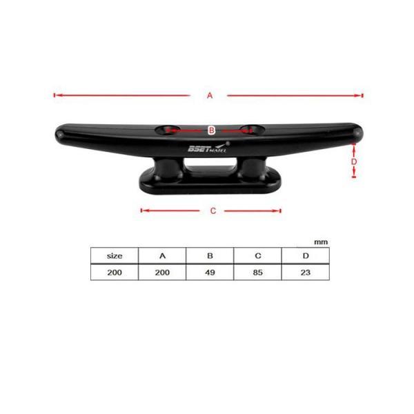 200mm Yacht Kayak Marine Cleat Boat Anchor Line Tie Down Cleat with Screws