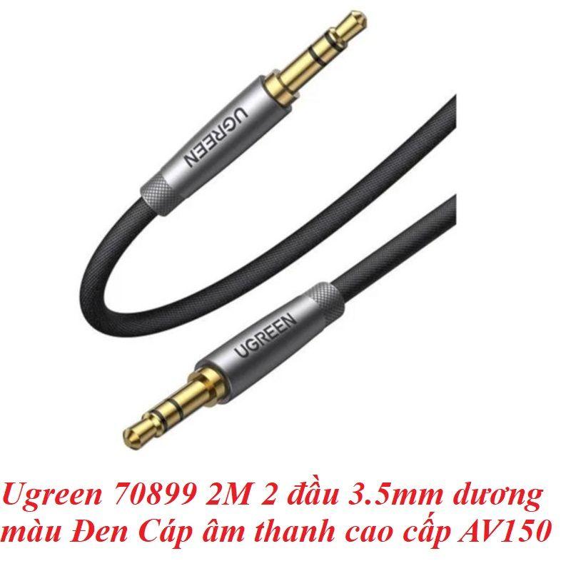 Ugreen UG70899AV150TK 2M 2 đầu 3.5mm dương màu Đen Cáp âm thanh cao cấp - HÀNG CHÍNH HÃNG