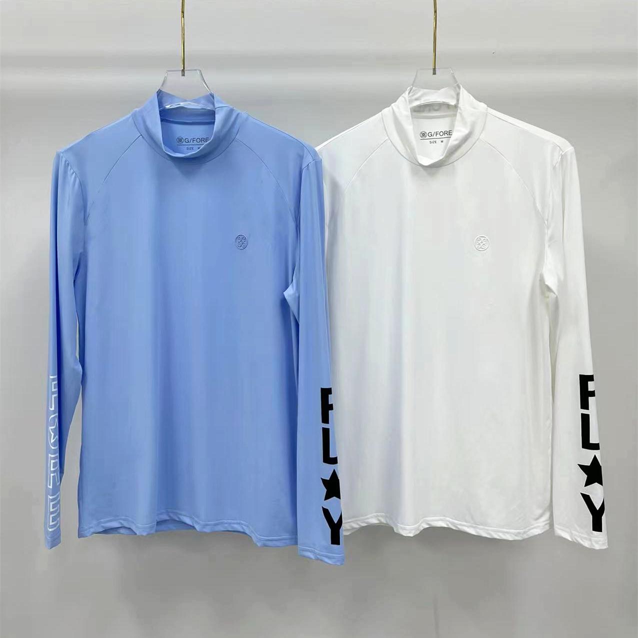 Mùa xuân và mùa hè mới quần legging chơi golf nam băng lụa bó sát quần áo chống nắng co giãn áo thể thao nhanh khô tay dài nam Size: M Color: White