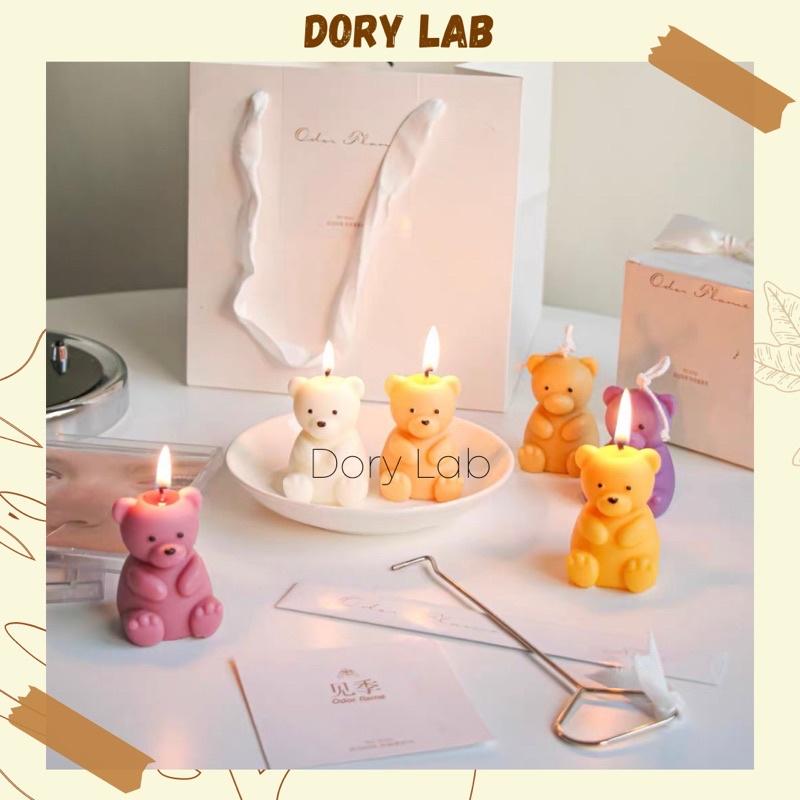 Nến Thơm Gấu Con Nhiều Màu Sắc Handmade Không Khói, Phụ Kiện Decor Chụp Ảnh - Dory Lab