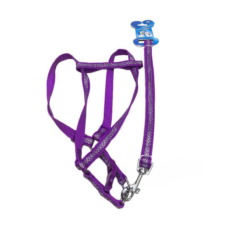 Dây dắt và đai yếm ngựa cho chó mèo Ngáo Và Gâu Đần độ rộng dây cỡ 1.5cm nhiều màu sắc