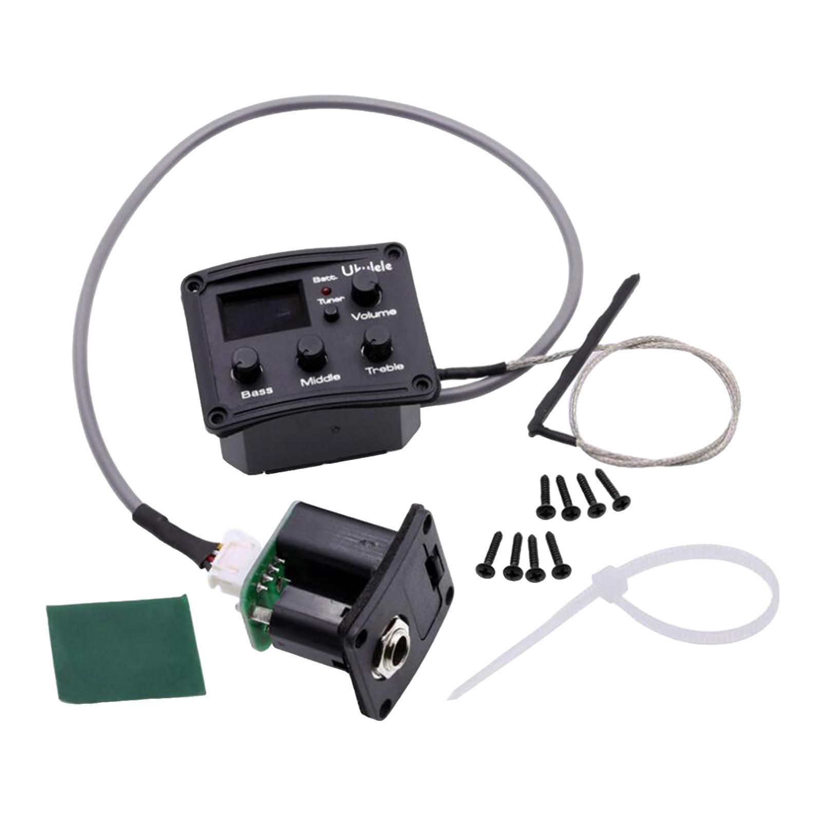 EQ Equalizer Ukulele for 3 Band Replacements Equalizer Tuner Piezo Pickup