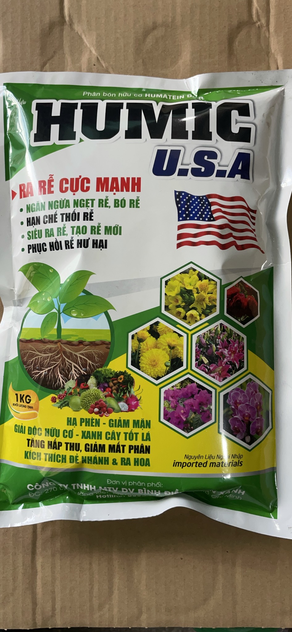 Phân bón humic bón gốc Bình Điền gói 1kg