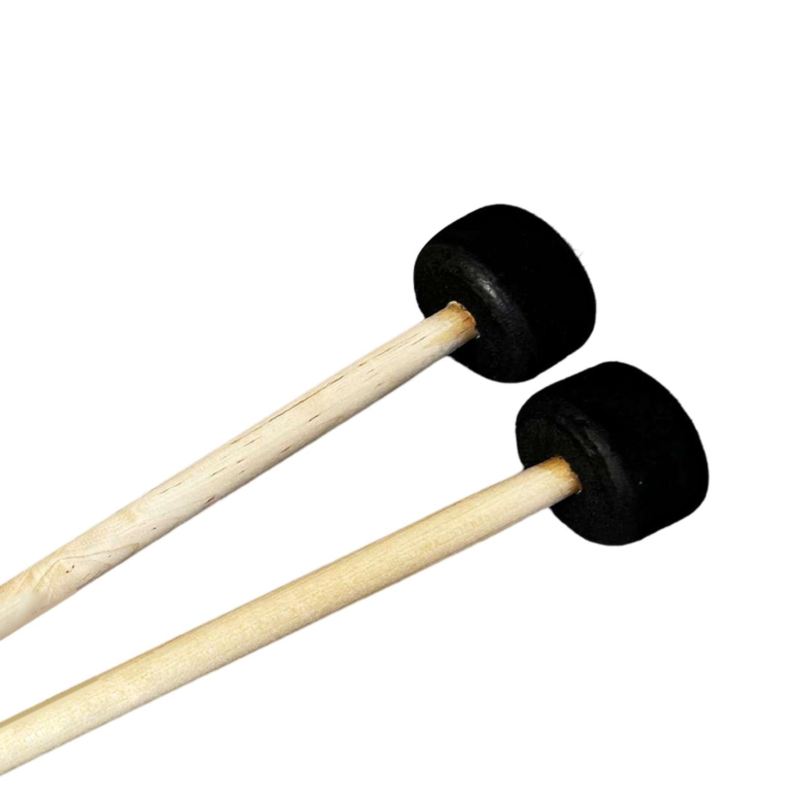 2Pcs Drumsticks Percussion Accs Multipurpose Wear Resistant for Hand Drum Black