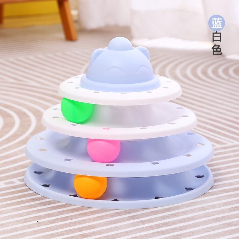 Đồ Chơi Tháp bóng lăn 4 tầng Taotaopet Đồ Chơi Cho Chó Mèo