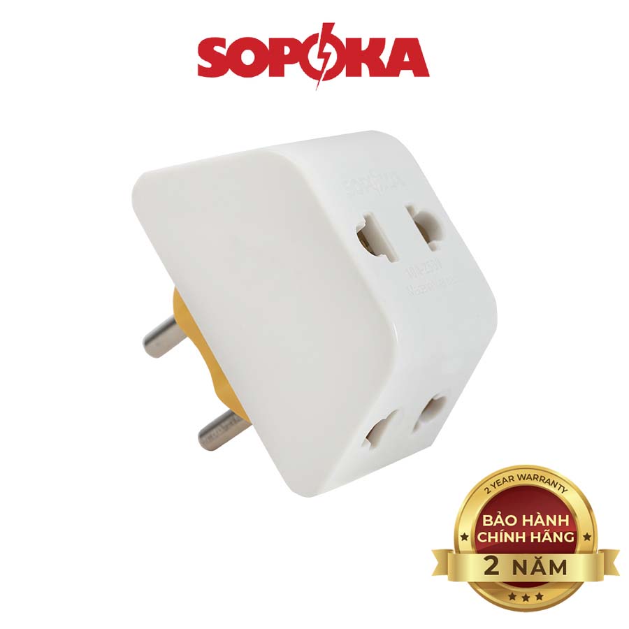 Đầu nối chia điện đa năng 3 cửa SOPOKA P11 P12 chịu tải 2200W