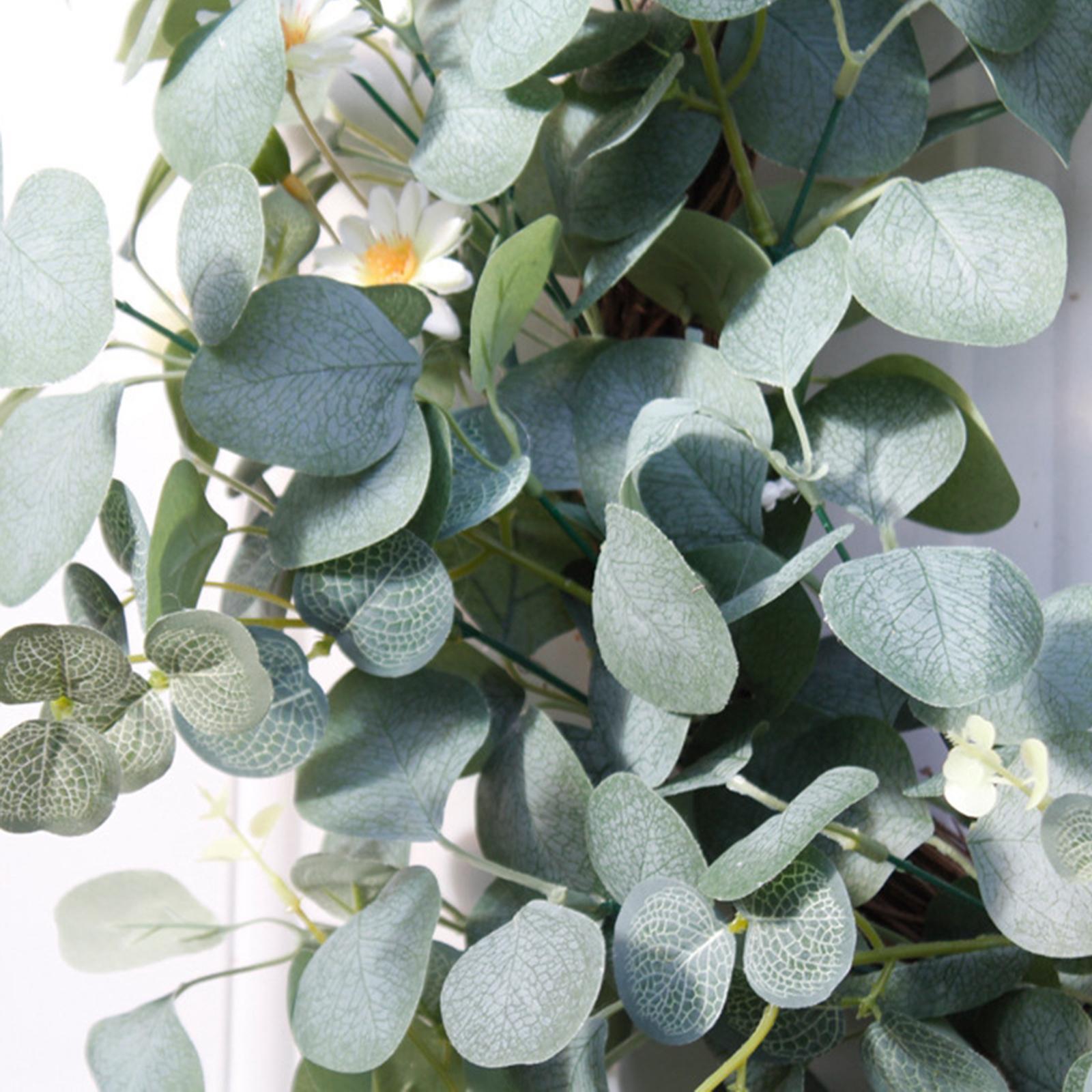 Eucalyptus Wreath Front Door Green Leaves Garland Hanging 56cm