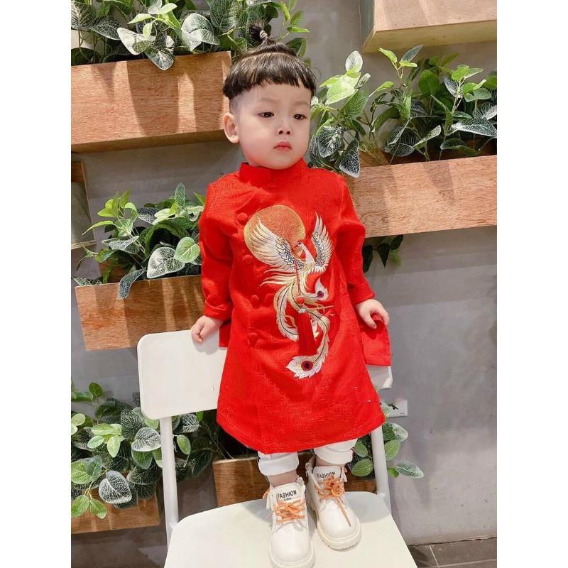 Áo dài hoạ tiết phượng hoàng