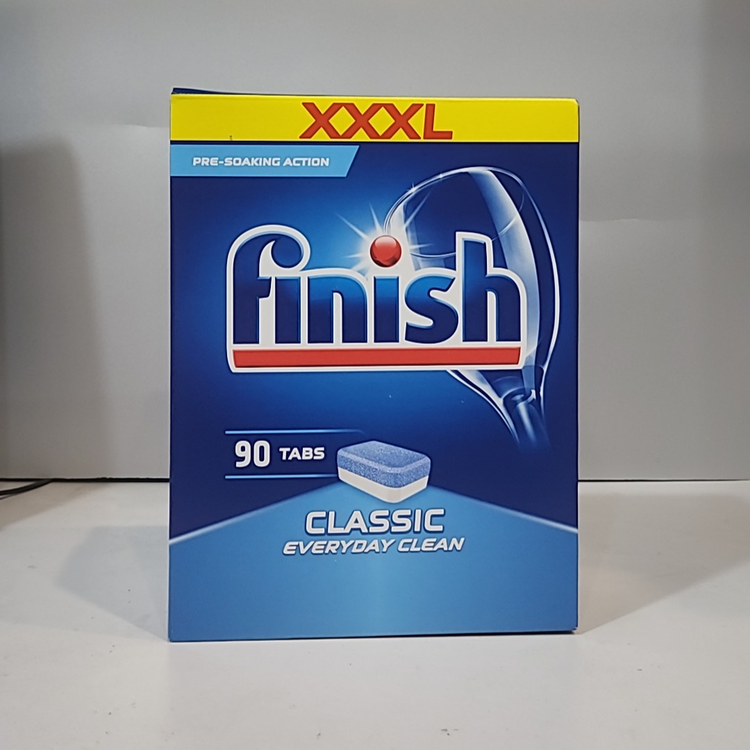 Hộp 100 viên rửa chén Finish Classic Dishwasher Tablets Lemon QT025446 - hương chanh