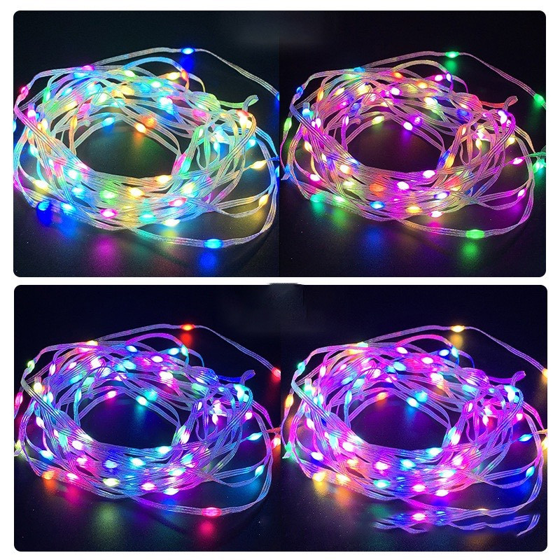 Đèn Led Dây Fairy Light 16 Triệu Màu Rgb 5V Dài 10M Nháy Theo Nhạc Chống Nước Điều Khiển Từ Xa, App Điện Thoại