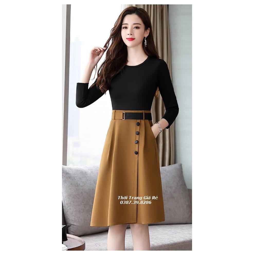 CHÂN VÁY XẾP LY PHỐI NÚT FASHION