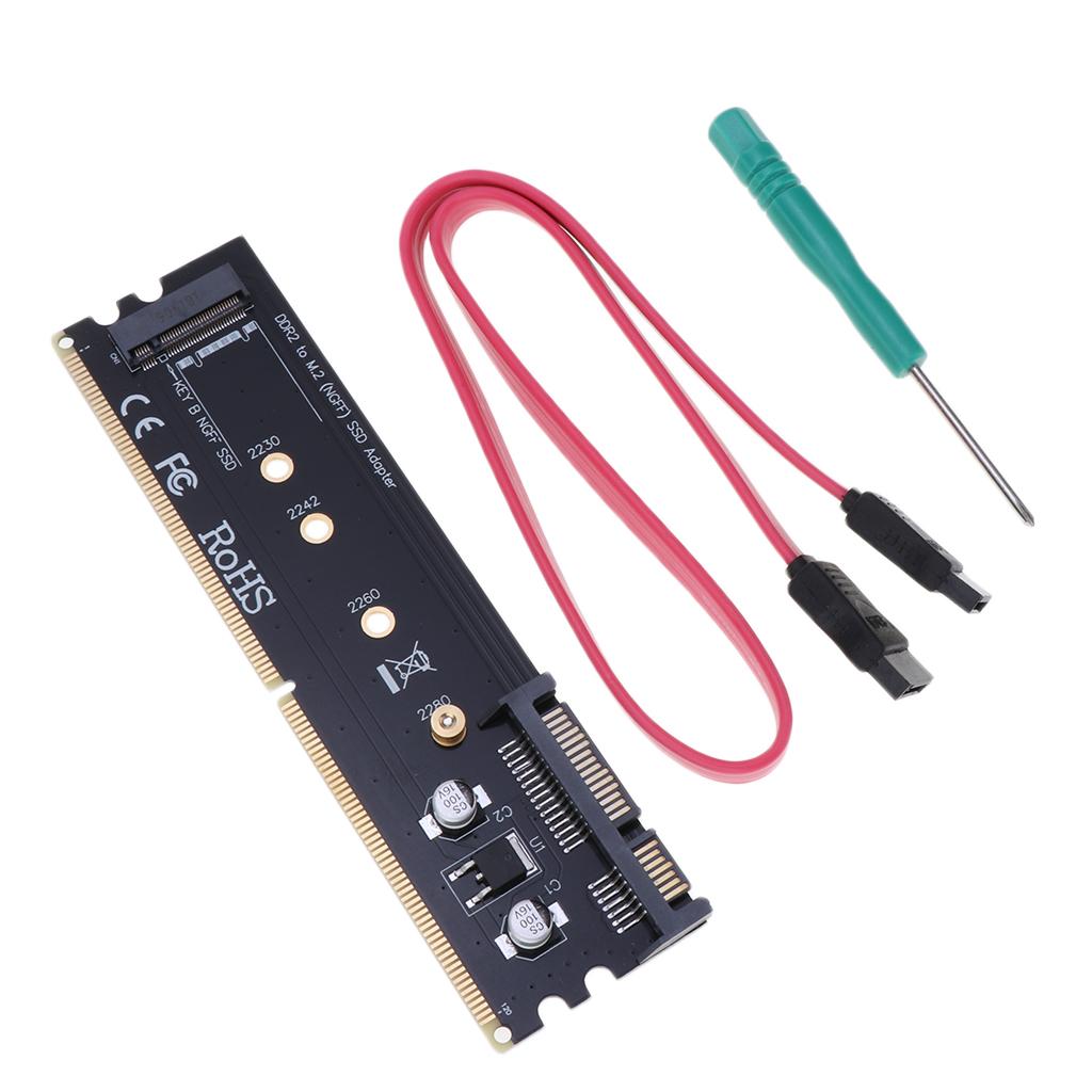 DDR2 SATA to M.2 Solid State Drive SSD Riser Card Expansion Card