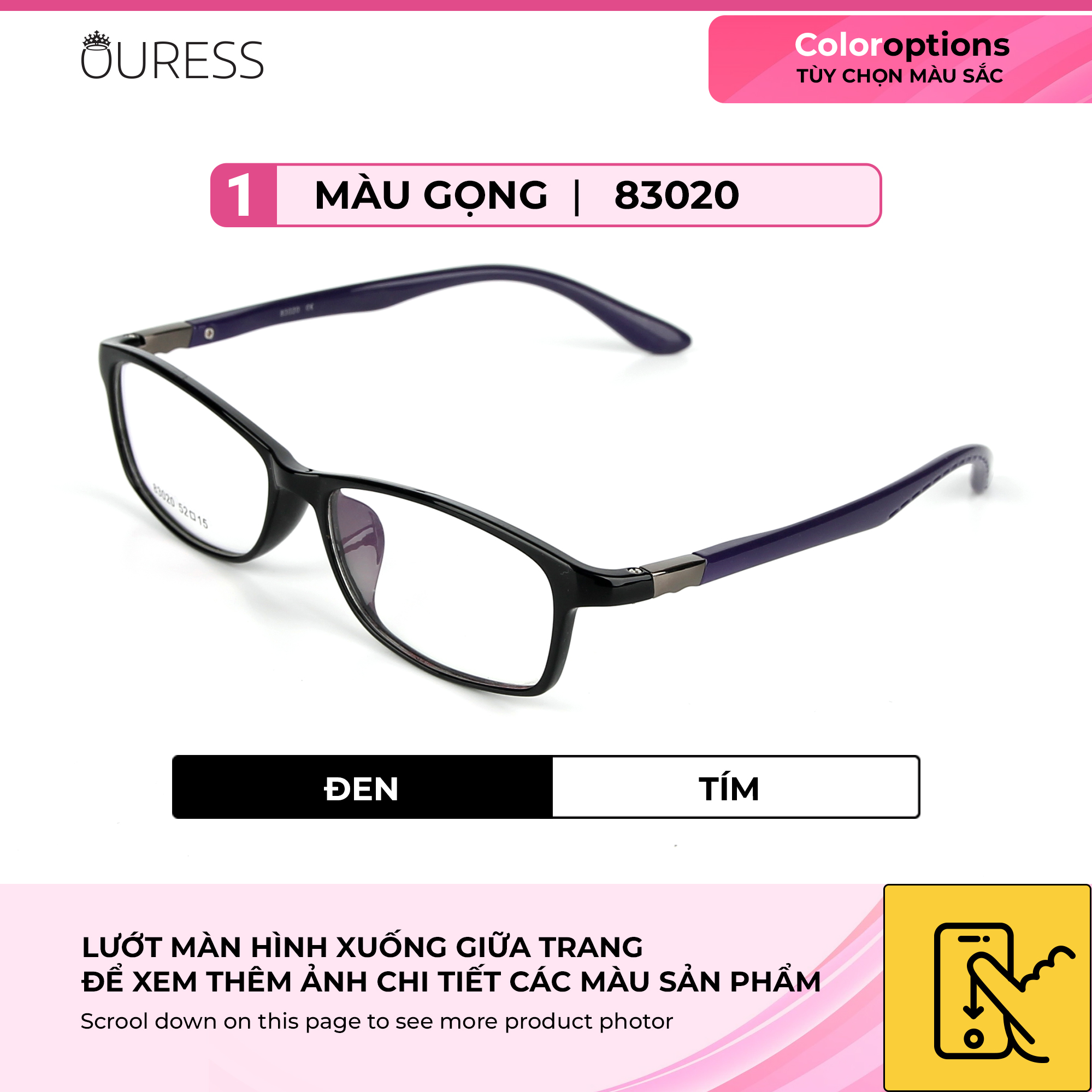 GỌNG KÍNH NHỰA TR90 SIÊU NHẸ - 83020