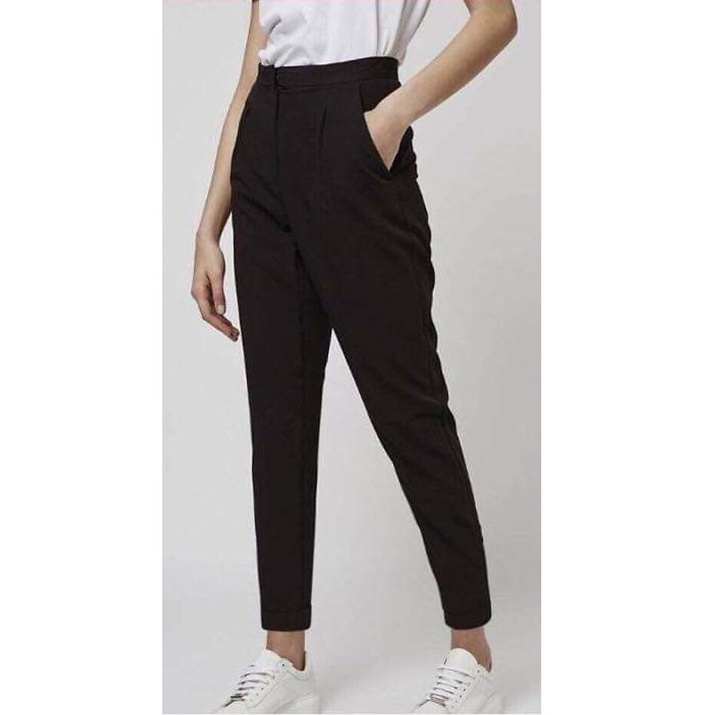 Quần baggy đen chất tuyết mưa siêu dệp - đứng dáng