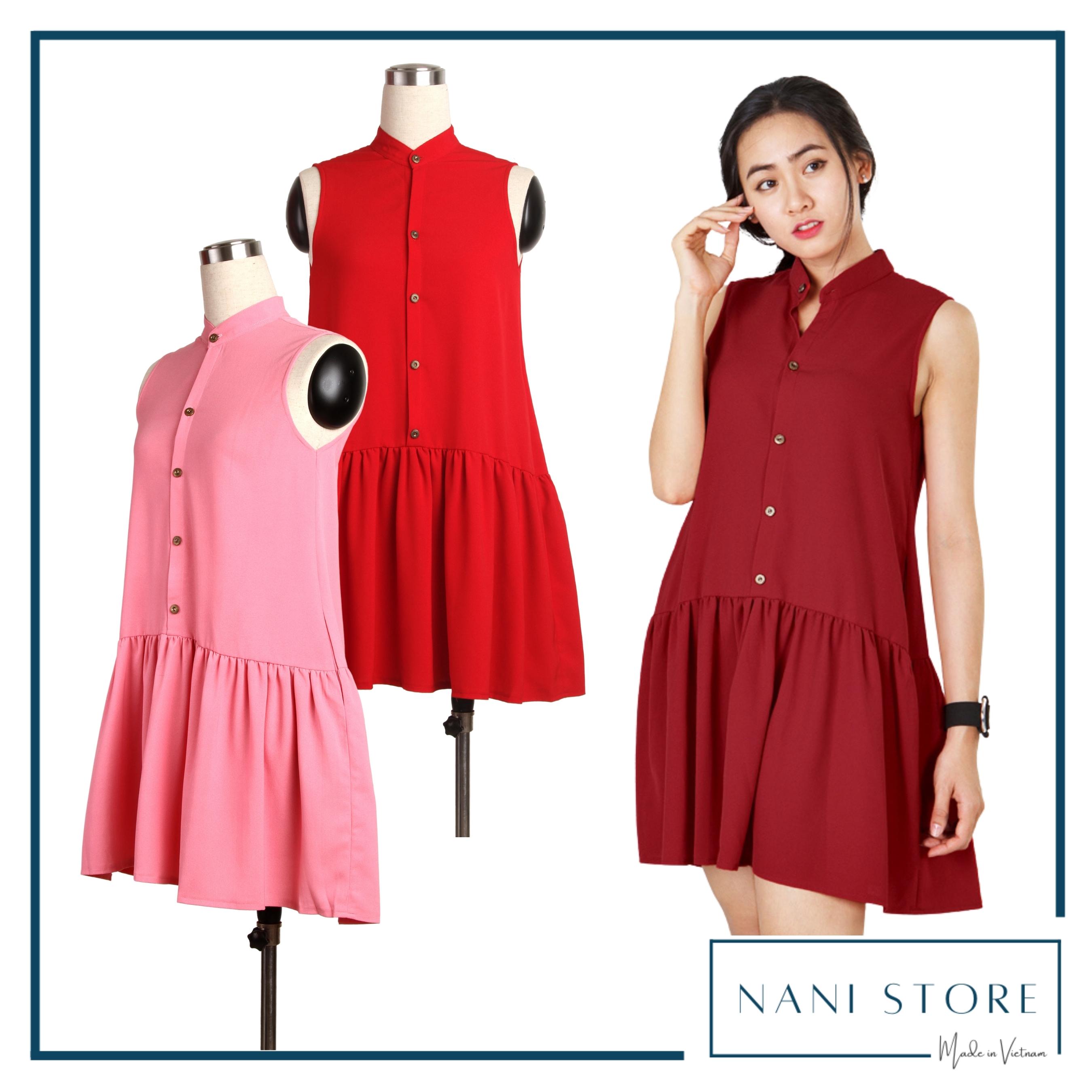 Đầm sơ mi cổ trụ chân bèo NN150310