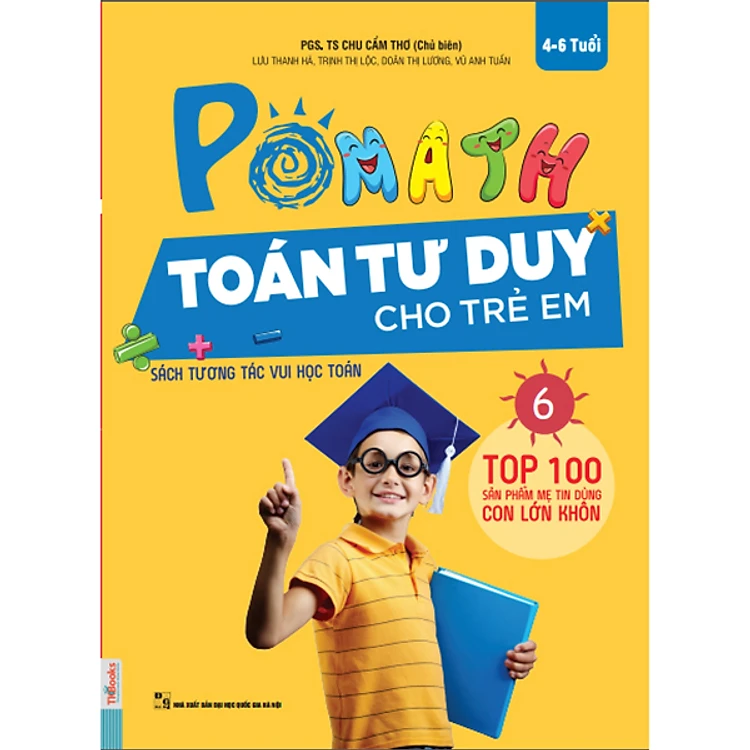 Sách PoMath - Toán Tư Duy Cho Trẻ Em 4-6 Tuổi (Tập 6) - Tặng kèm bộ Bookmark.