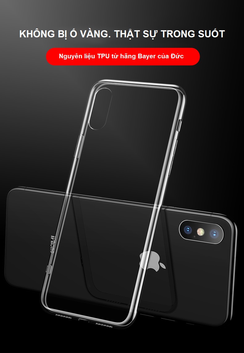 Ốp Lưng Kính Cường Lực Trong Suốt Hoàn Toàn. Lưng Kính Không Ố Vàng, Viền Máy Dẻo Cho Iphone 11/ 11 Pro/ 11 Pro Max