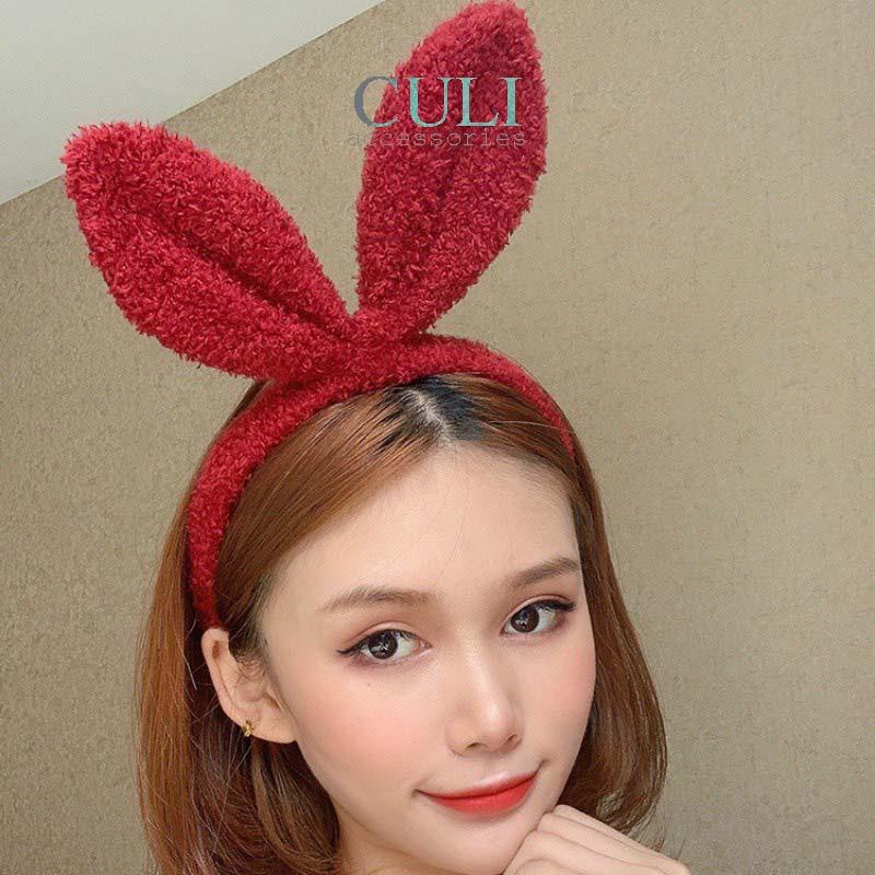 Băng đô cài tóc, Bờm cài tóc hình tai thỏ xinh xắn, siêu đáng yêu, style Hàn Quốc cho nữ