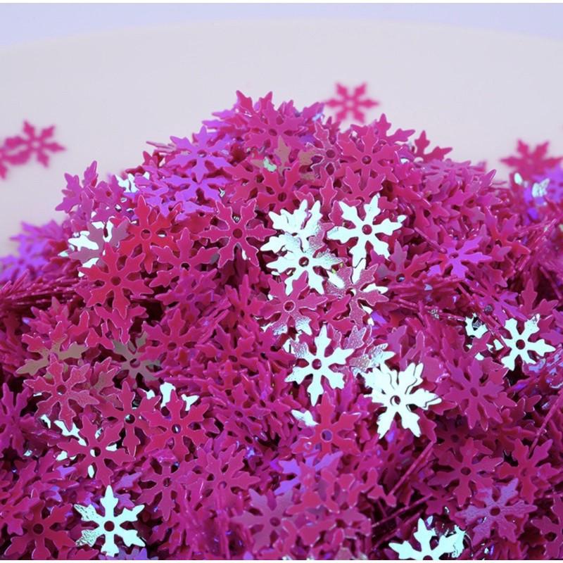 Hộp 30g Kim Tuyến Sequins Hình Hoa Tuyết Cánh Nhọn Trang Trí - Trường Thịnh Sài Gòn