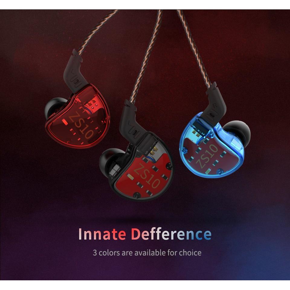 Tai nghe nhét tai thể thao Kz Zs10 1dd + 4ba 4ba + 1dd Hifi As10 Ba10 Zst Zsn chất lượng cao