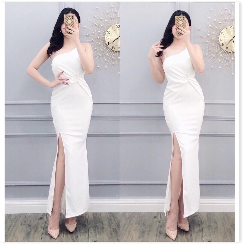 Đầm dạ hội xẻ tà thiết kế cách điệu